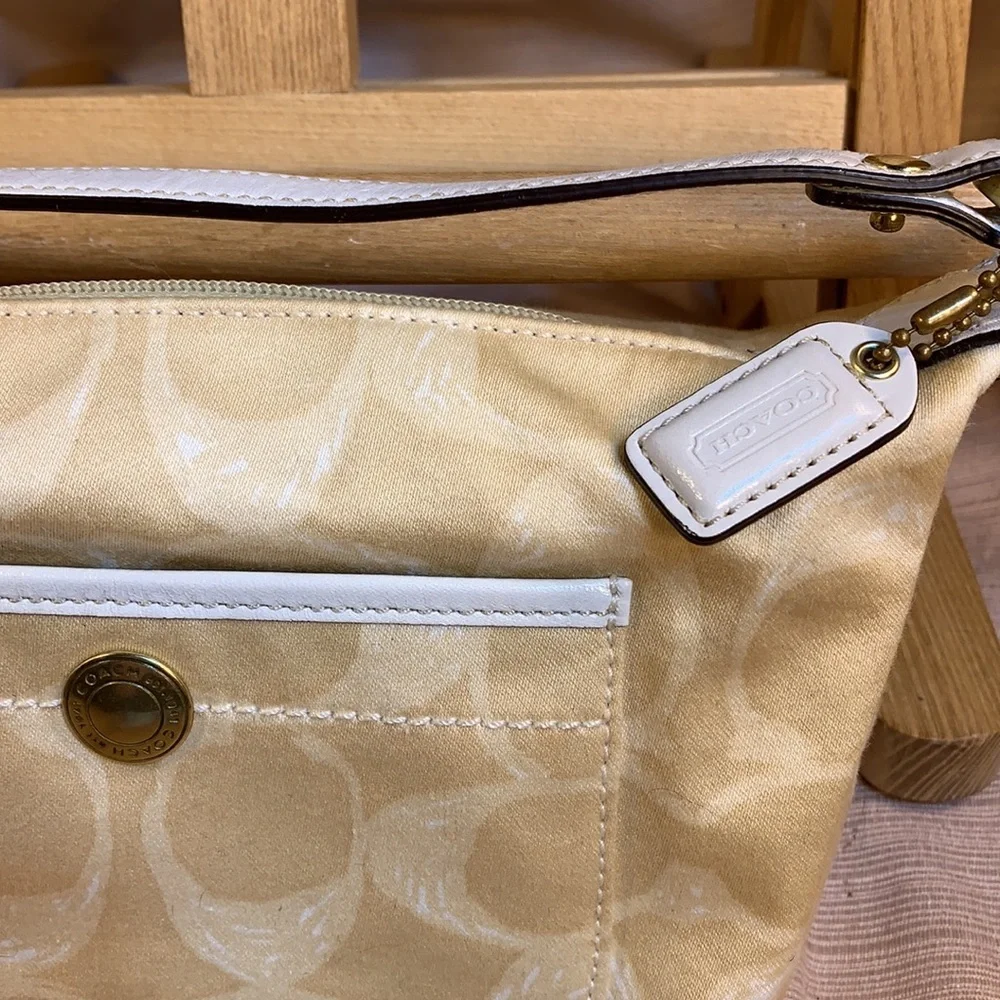 NWOT Coach leather/canvas mini bag w/tag EC